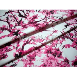 Мембранная ткань "Сакура розовая" 
